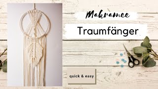 DIY Makramee Traumfänger Tutorial Dreamcatcher [upl. by Ury]