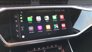 2021 Audi Wireless Apple CarPlay Tutorial Iphone on the dash [upl. by Nylhtiak]