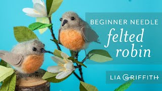 Needle Felting for Beginners  How to Make a Felted Bird [upl. by Eizzo]