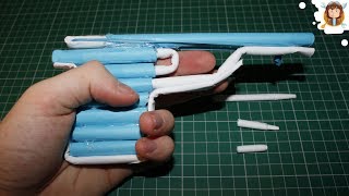 How to make a Paper Gun that Shoots  With Trigger [upl. by Savory819]