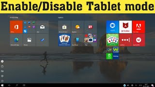 How To EnableDisable Tablet Mode In Window 111087 [upl. by Normi]