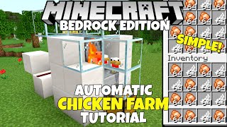 Minecraft Bedrock Auto Chicken Farm SimpleReliable Tutorial MCPE Xbox PC Ps4 [upl. by Ardyaf232]