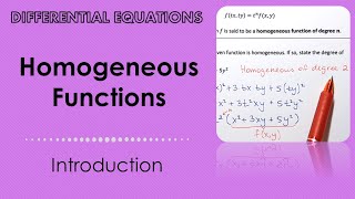 Homogeneous Functions [upl. by Ninon]