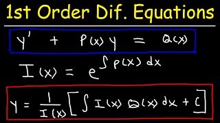 First Order Linear Differential Equations [upl. by Terces65]