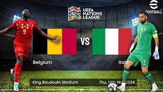 eFootball Belgium vs Italy  UEFA Nations League 202425 [upl. by Grose]