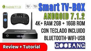 Goobang Doo XB III TV Box Android 71 con Mando y Mini Teclado  UnBoxing Revision en Español [upl. by Alisa]