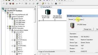 SR 2000 EthernetIP setup to Omron PLC [upl. by Nai]
