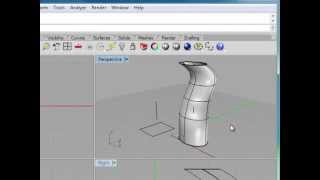 Rhino 5 Tutorial  Extruding Curves  InfiniteSkills Training [upl. by Auqenehs623]