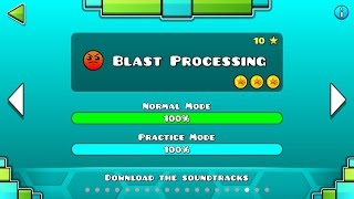 Geometry Dash  Level 17 Blast Processing All Coins [upl. by Esertak]