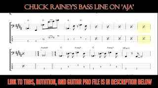 Steely Dan  Aja Bass Line wtabs and standard notation [upl. by Noleta]