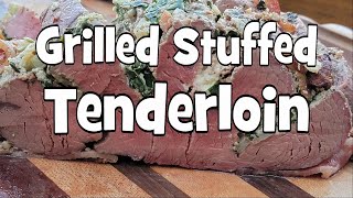 GRILLED STUFFED BEEF TENDERLOIN  Recipe  BBQ Pit Boys [upl. by Reidar]