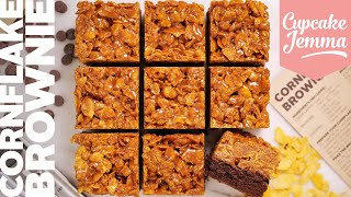 Caramel Cornflake Brownie Recipe  Bake At Home  Cupcake Jemma [upl. by Janis2]