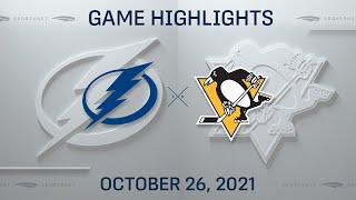 NHL Highlights  Lightning vs Penguins  Oct 26 2021 [upl. by Naillimxam919]