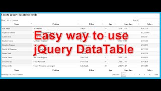 jQuery datatable  Convert simple HTML table to advanced 🔥🔥 [upl. by Terraj]