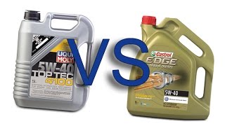 Liqui Moly Top Tec 4100 5W40 vs Castrol EDGE fst Titanium 5W40 [upl. by Rickard325]