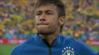 Torcida canta o hino junto com a seleção brasileira e emociona  Copa do Mundo FIFA Brasil 2014 HD [upl. by Enelyahs]