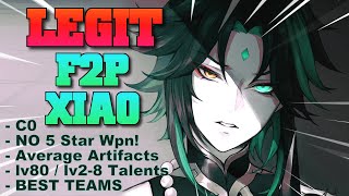 BEST ACTUAL F2P Xiao Guide  Best f2p Teams Weapons Artifacts amp Gameplay  Genshin Impact [upl. by Hsivat]