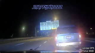 Georgia State Patrol Nighthawks PIT Fleeing Vehicle into the Abyss [upl. by Alur111]