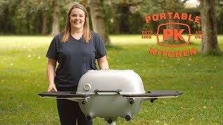 Portable Kitchen PK360 Cast Aluminum Charcoal Grill Review  BBQGuyscom [upl. by Gilchrist497]