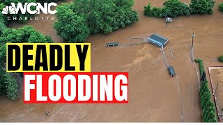 2 dead at least 20 missing after Haywood County NC flash floods [upl. by Letnuahs5]