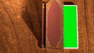 Livro Abrindo  Animated Book Opening Green Screen [upl. by Kermy]