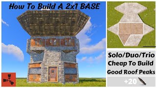 How To Build A 2X1 SoloDuoTrio Base Design  Rust [upl. by Paulie]