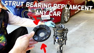 HOW TO REPLACE STRUT BEARING AND SYMPTOMS [upl. by Homovec]