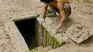 Building The Most Secret Underground Bamboo House By Ancient Skill [upl. by Anneg]