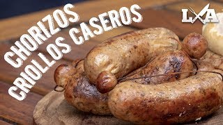 Los Mejores Chorizos Criollos Caseros  Receta de Locos X el Asado [upl. by Ozzie]