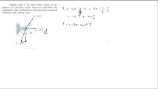 Calculate the resultant force breaking down forces [upl. by Chucho425]