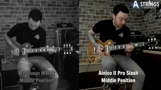 Humbucker Pickup Swap and Comparison  Wilkinson MWHZ  Seymour Duncan Slash Alnico II [upl. by Aw]