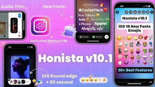 Honista v101 Update Tutorial 🤩  Honista iPhone Story Setting  Honista iOS Fonts Emojis Settings [upl. by Rekcut985]