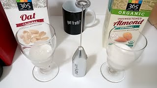 Oat Milk vs Almond Milk part 2 Frothing Test [upl. by Sajovich]