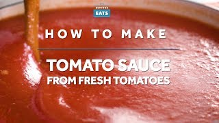 How to Make Tomato Sauce from Fresh Tomatoes [upl. by Giardap219]