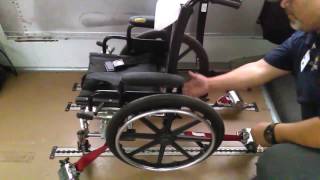 School bus wheelchair securement using the 7point system CDL [upl. by Eimmij]