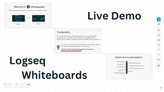 Logseq Whiteboards Demo  QampA [upl. by Cammi]