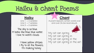 Haiku amp Chant Poems [upl. by Jacquenetta]