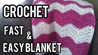 How to Crochet a Fast amp Easy Blanket [upl. by Adnaugal151]