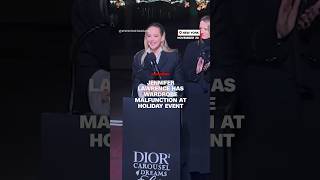 Jennifer Lawrence has wardrobe malfunction at holiday event [upl. by Umeh609]