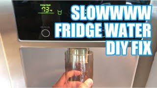 Slow refrigerator water dispenser DIY FIX [upl. by Werdn]