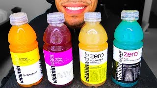 ASMR EDIBLE WATER BOTTLES EATING MUKBANG VITAMIN WATER DRINKS GUMMY JELLY JERRY NO TALKING [upl. by Wun]