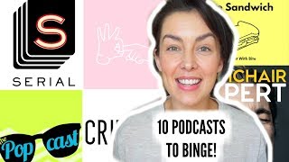 10 PODCASTS TO BINGE LISTEN NOW How To Listen to a Podcast  AmandaMuse [upl. by Bibbie]