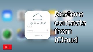 How to restore contacts from iCloud [upl. by Homans]