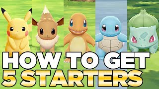 How to Get 5 Starters in Pokemon Lets Go Pikachu amp Eevee  Austin John Plays HD CC [upl. by Eeslehc]