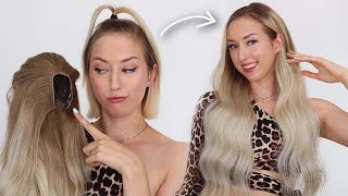 HOW TO PUT ON A U PART WIG  Lillys Hair Review [upl. by Gollin143]