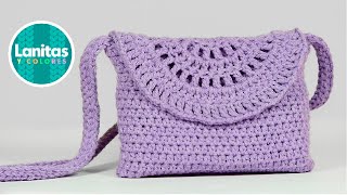 Bolso TEJIDO a CROCHET paso a paso puntos basicos  Lanitas y Colores [upl. by Jennette]