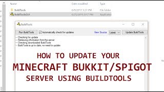 How to update a Minecraft server with Bukkit  Spigot using BuildTools [upl. by Percy611]