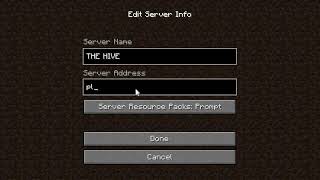 How to have the HIVE server on minecraft java edition [upl. by Nylrebmik]