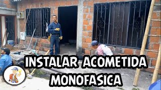 Como Instalar Acometida Monofasica Parte 1  Curso de Electricidad 3 [upl. by Itoc]