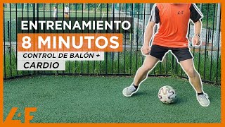 ⌚ 8 minutos RUTINA de ENTRENAMIENTO de FÚTBOL con BALÓN para PRINCIPIANTES  TÉCNICA y RESISTENCIA [upl. by Annaihr]